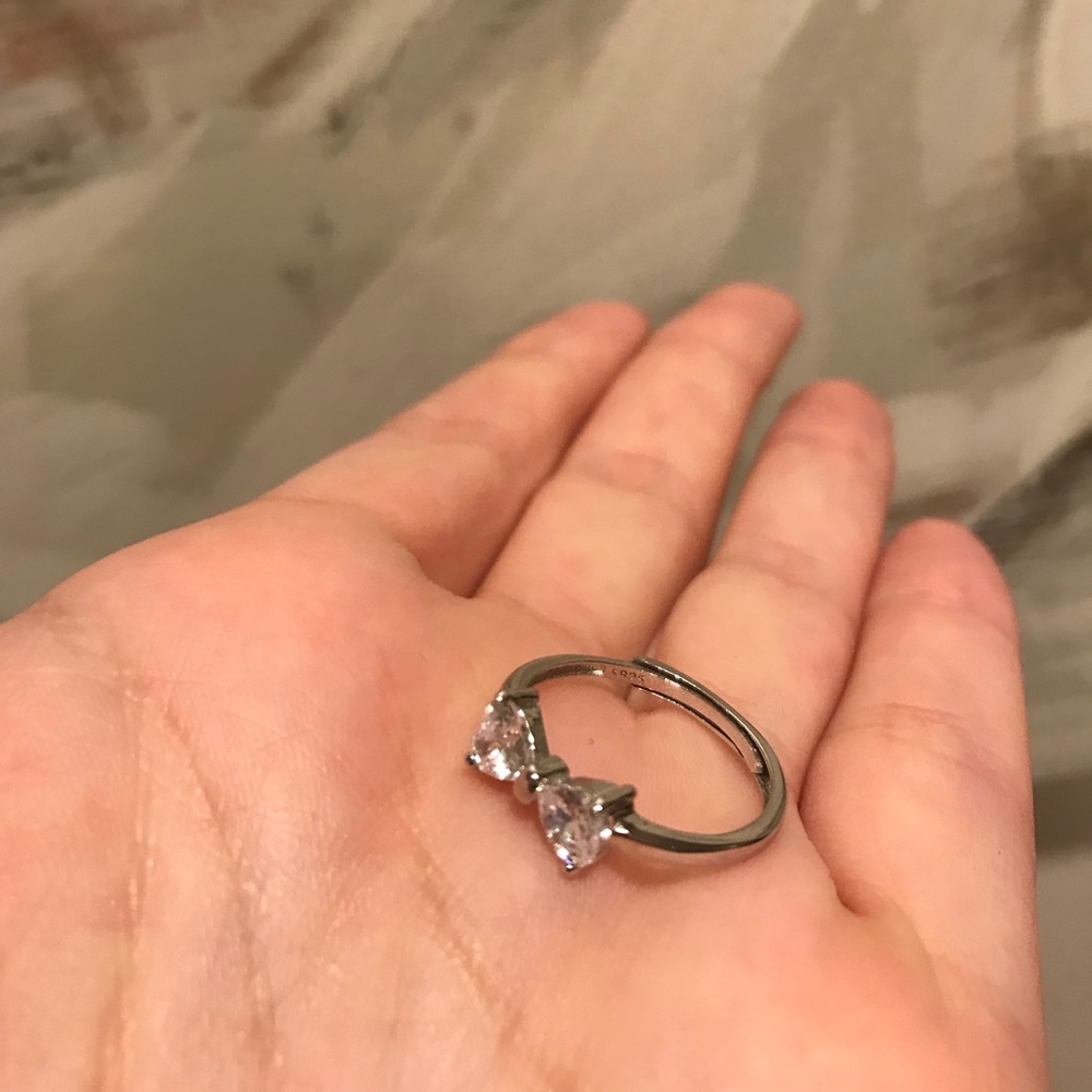 Sterling Silver Bowring W Heart Shaped Cz Diamonds View 4